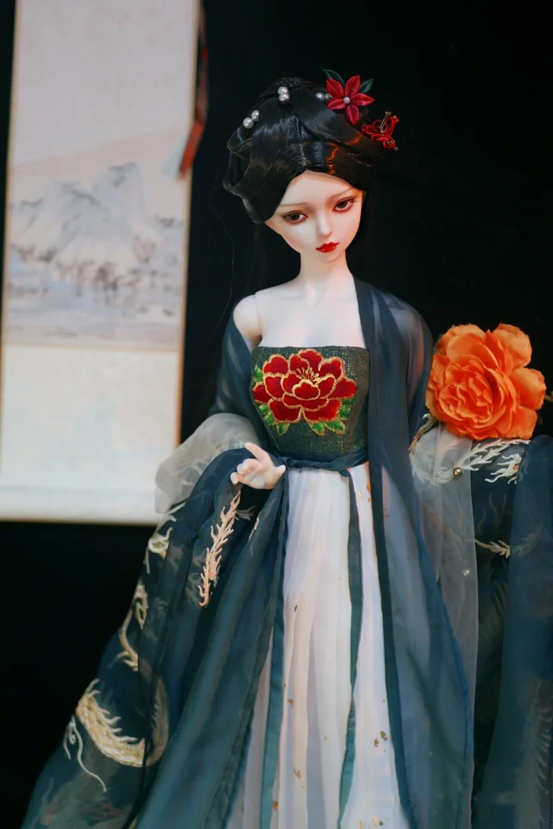 1/3 Schaal BJD Oude Kostuum Hanfu Fee Jurk Outfit Voor BJD/SD SD13 Grote Meisje EID Vrouwen Pop kleding Accessoires A1372