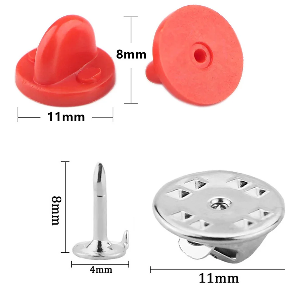 

430Pcs Lapel Pin Backs Rubber Metal Multipurpose Pin Keepers for Brooch Tie Tack Badge Replacement Accessories