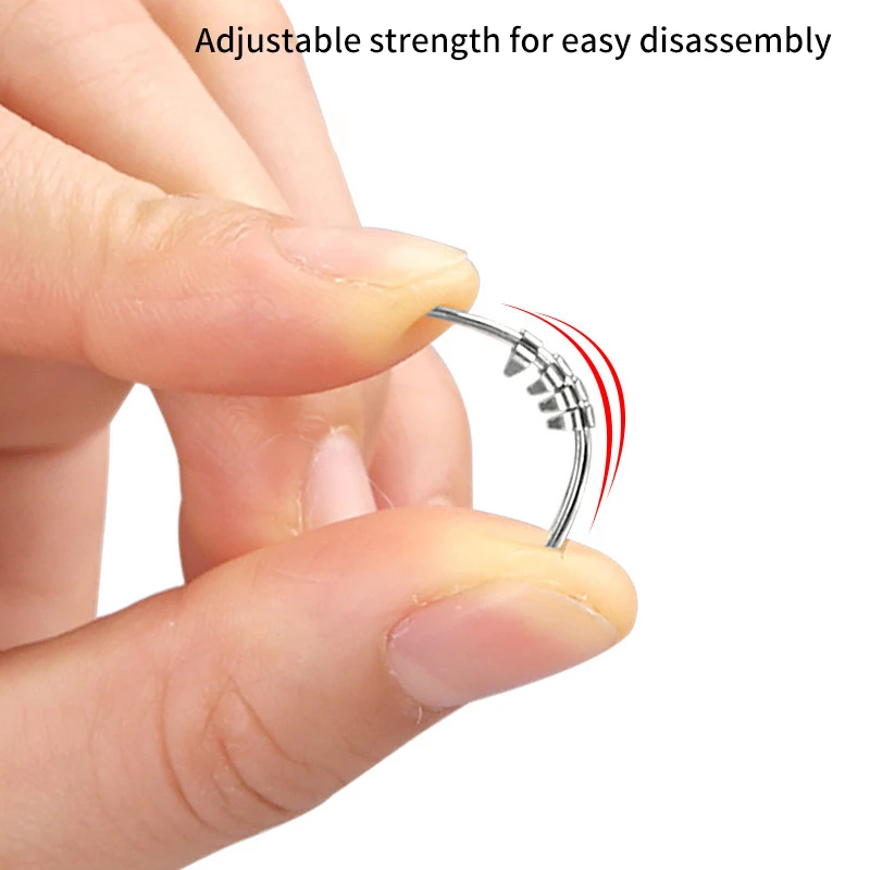 قطعة واحدة من جهاز تصحيح أظافر القدم الغارزة - مشبك تمليس مرن غير مرئي لمحاذاة أظافر القدم والعناية بالباديكير #4