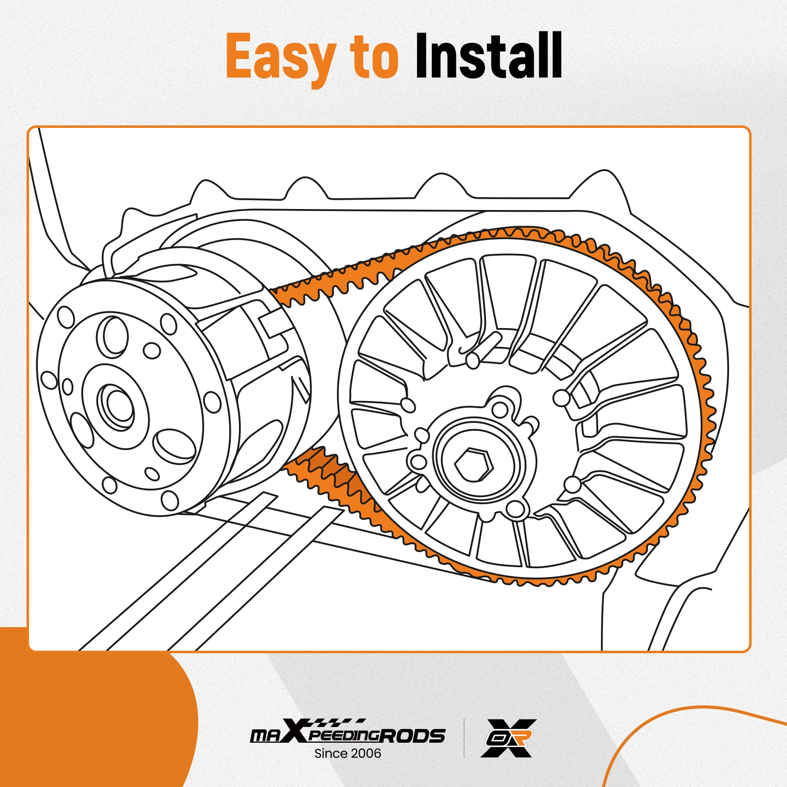 

Drive Belt for Can-Am Maverick X3 X/900/Turbo/MAX 2017-2024 422280652 417300383