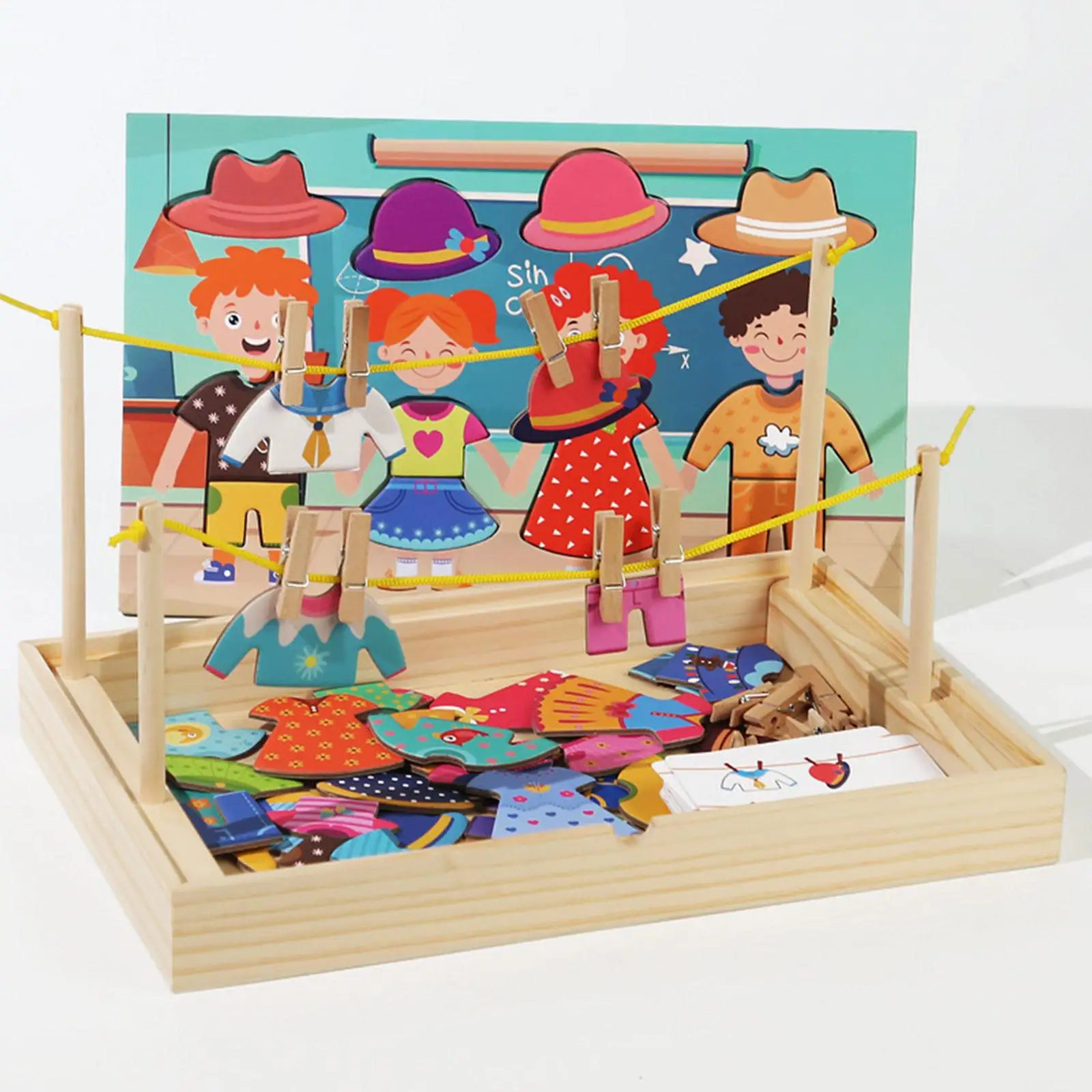 Wooden Puzzle Durable Dress up Wooden Puzzles for Children Kids Gifts