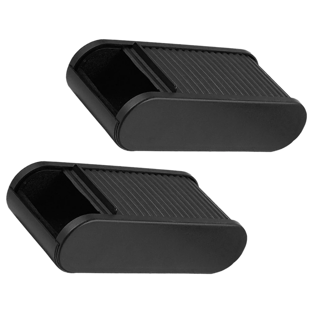 

2pcs Car Storage Box Black Plastic Compact Lightweight Durable Adjustable Multifunctional Car Seat Dashboard Coin Holder