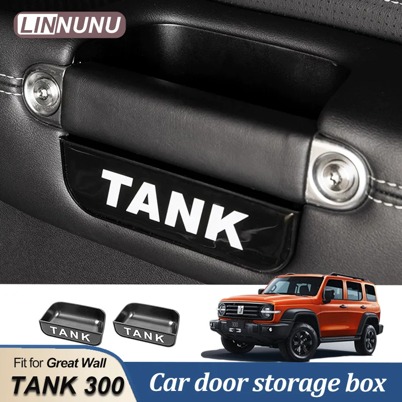 

LINNUNU For Great Wall GWM TANK 300 2021 2023 2024 2025 Car Door Handle Storage Box Interior accessories Hidden storage box