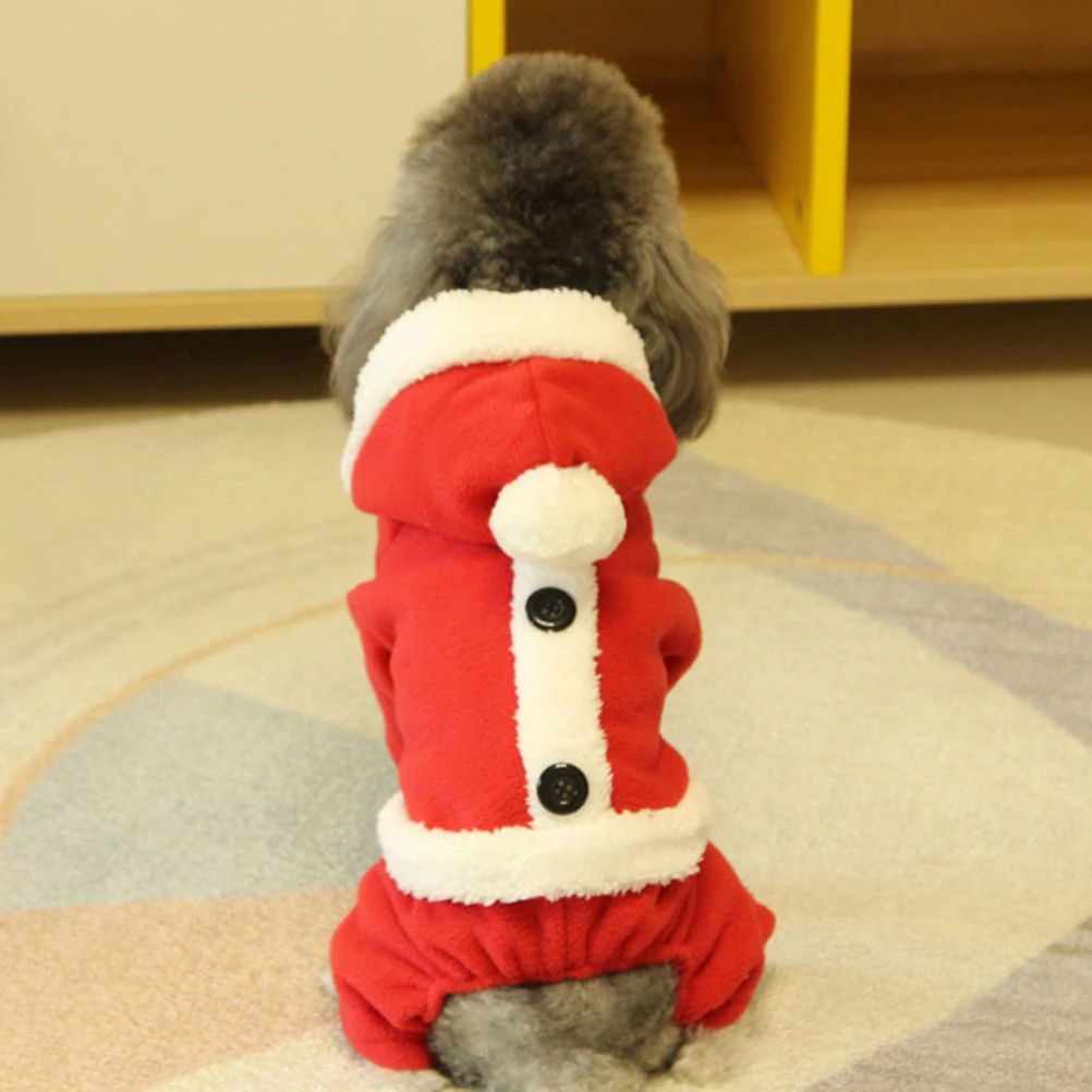 

Dog Clothes Christmas Winter Four-Legs Hoodies Outfit Pet Supplies Puppy Coat Durable Fine Detail M Pet Clothes