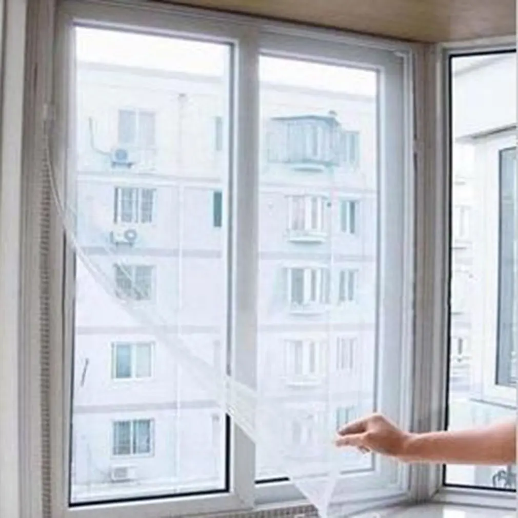 Auto-adesivo Magic Polyester Fabric Protector de tela, Janela Anti-Insect, Fly Bug, Mosquito Net, Mesh, 130x150cm