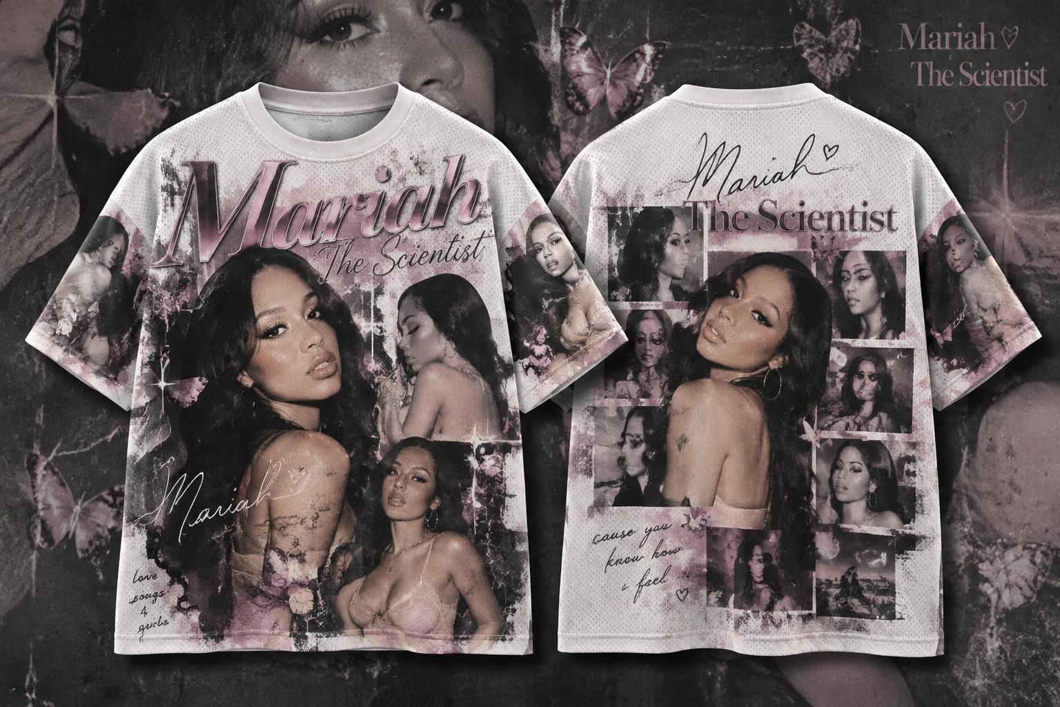 Retro Mariah The Scientist Y2K Aesthetic Grunge Graphic T‑Shirt, Hip‑Hop Rap Vintage Streetwear Short Sleeve Tee for Men Women