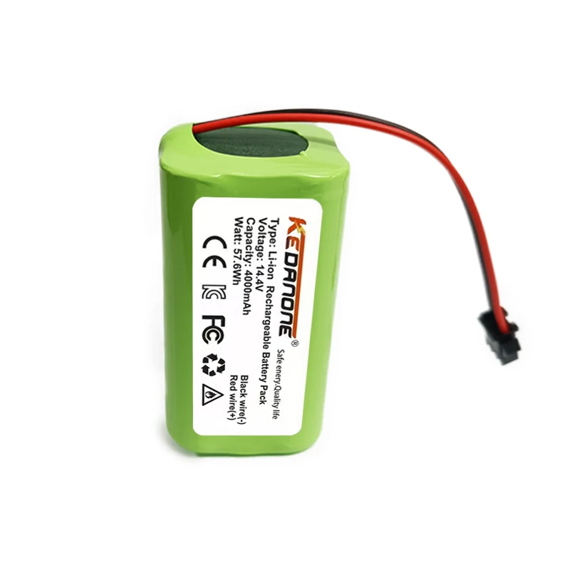 New 18650 4S1P 14.4V 4000mAh Rechargeable Lithium Battery Pack,For DEXP MMB-300 X500 X520 Robot Vacuum Cleaner Li-Ion Battery