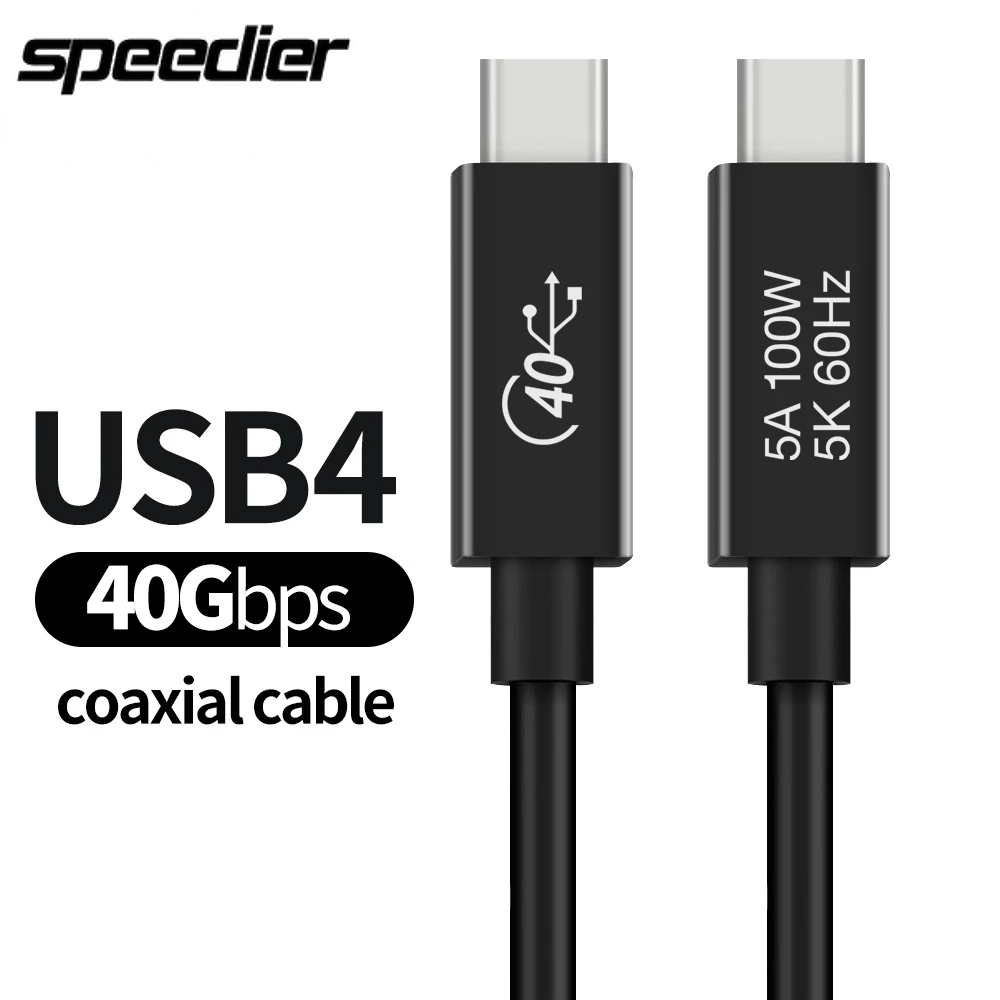 Coaxial USB C To USB TB 4 Type C Cable USB4 PD 100W 40Gbps Data Transfer USB-C Cable for M1 Macbook and Ipad Pro