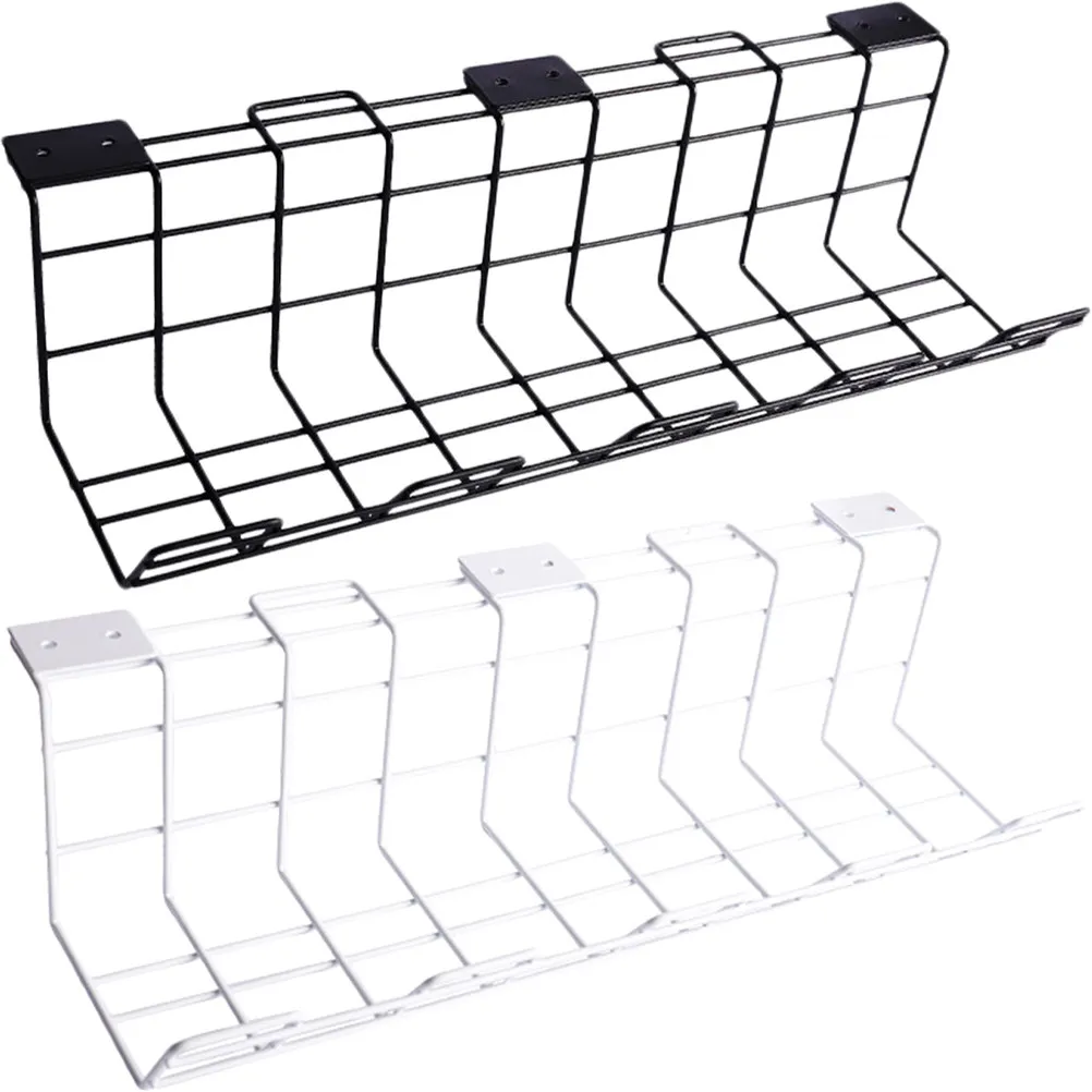 

2Pcs Desk Cable Organizer Under Table Mountable Wire Management Holder for Office Home Study Tidy Space Cable Management