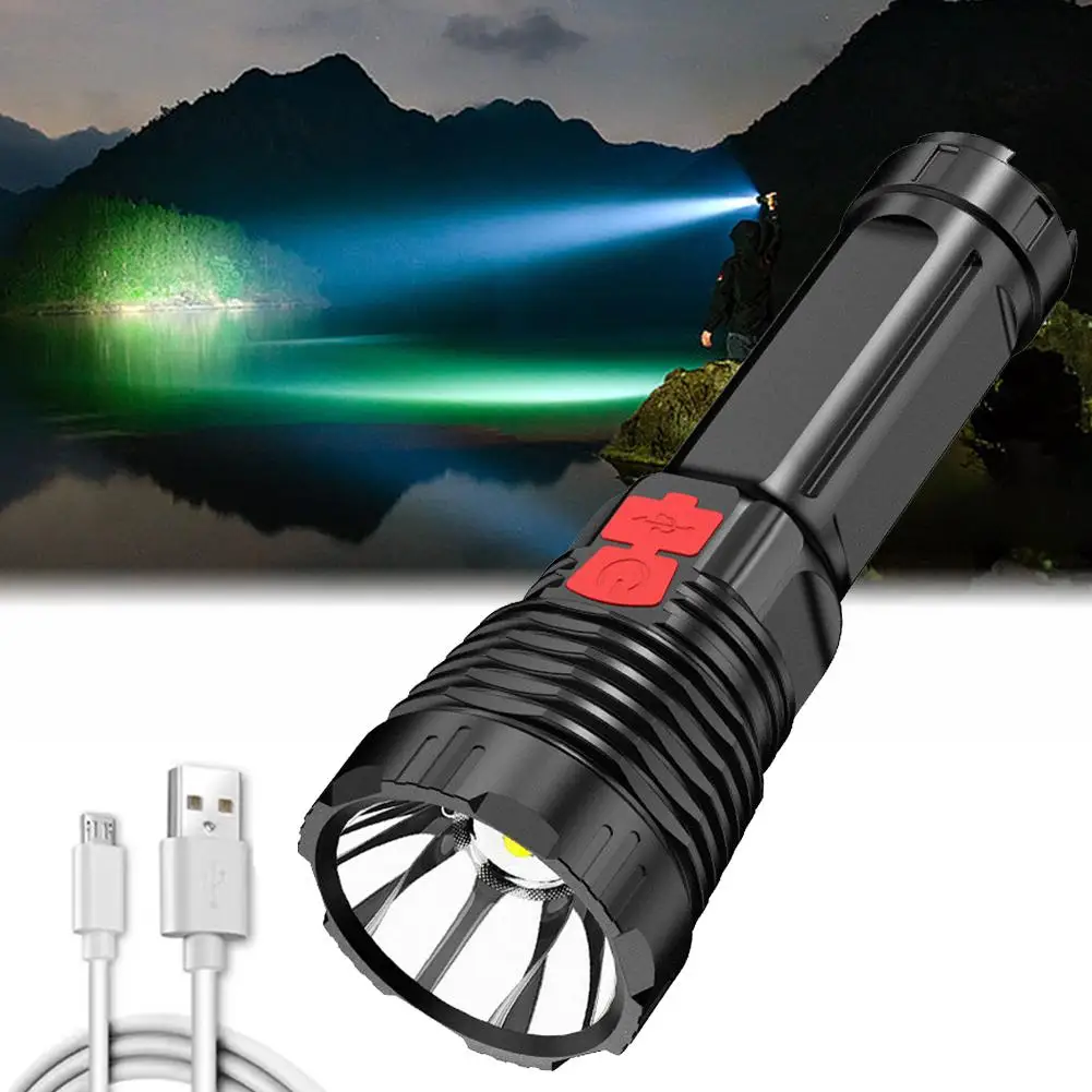 

Super High Powerful LED Flashlight Tactical Torch Built-in P50 Working Ultra Rechargeable Lantern Bright Battery USB Lamp X3F1