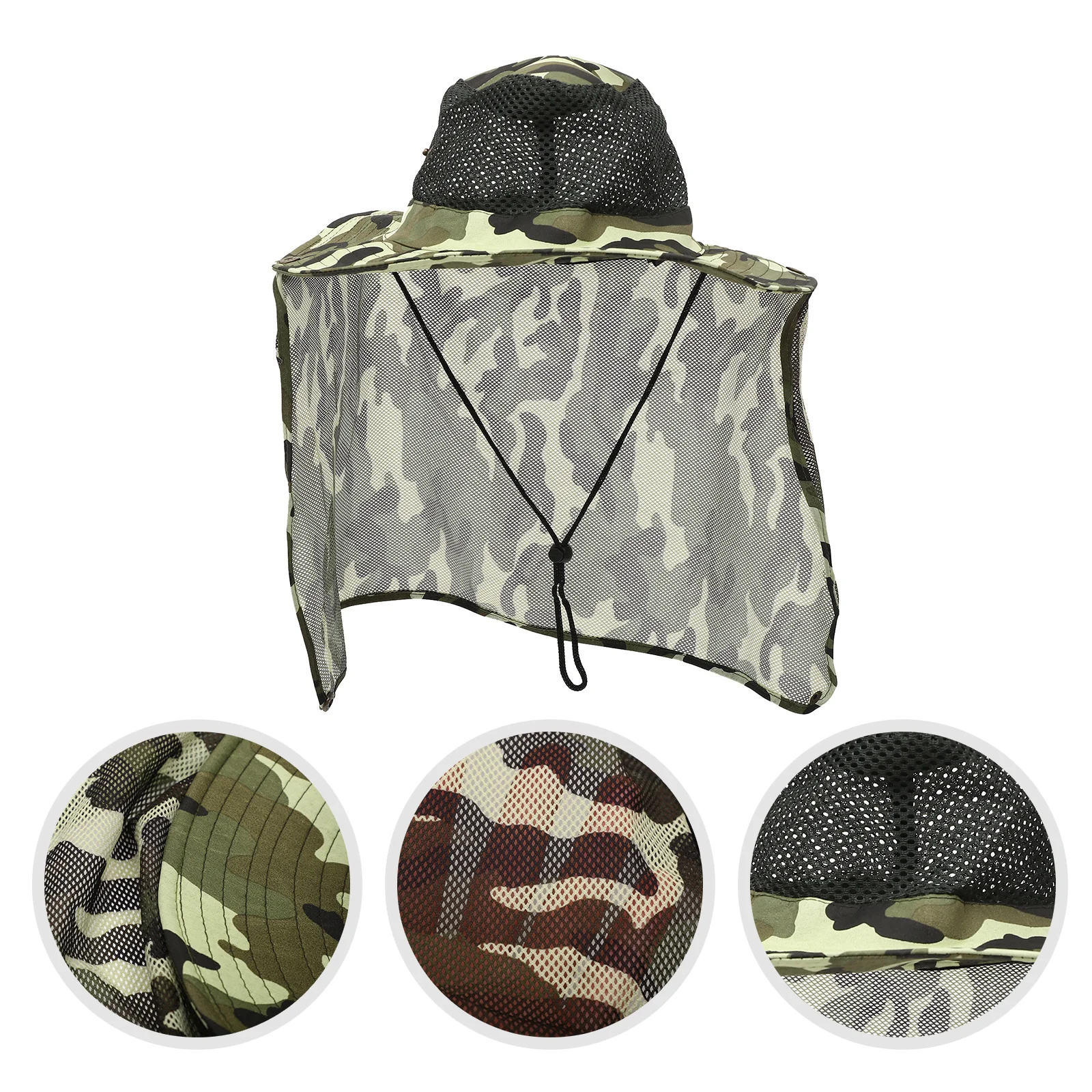

Camo Mesh Men Shade Wide Brim Sun Hat For Outdoor Beach Camping Hiking Fishing Travel Summer Sunshade Hat For Men Women