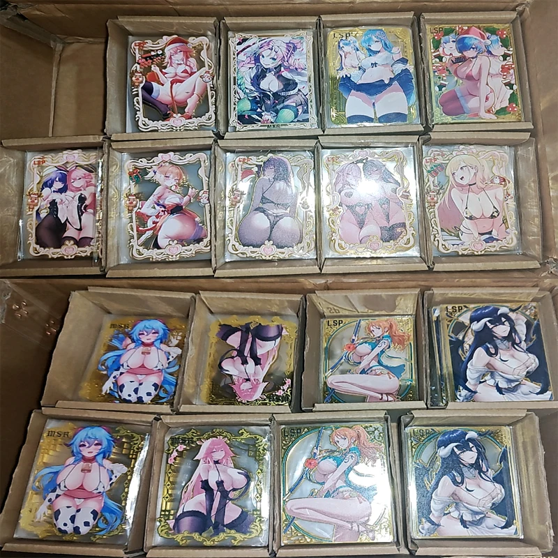 2024 Newest Goddess Story Waifu Metal Cards Albedo Ganyu Rem Yamato Marin Nami Yae Miko Boa Collection Card SXR Hobbies Gift