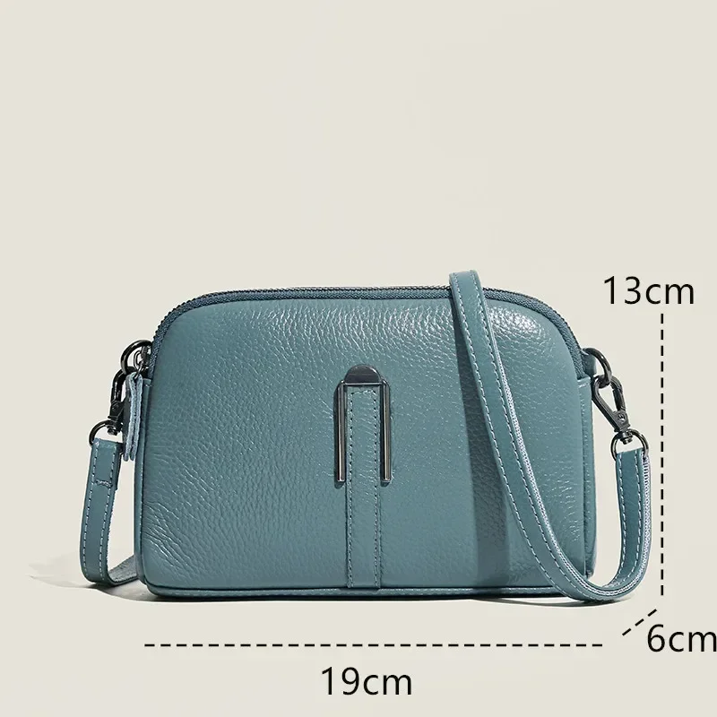 Genuine Leather Women's Bag Handbag 2023 Luxury Cow Leather Women Shoulder Crossbody Bag Fashion Female Messenger Phone Bag