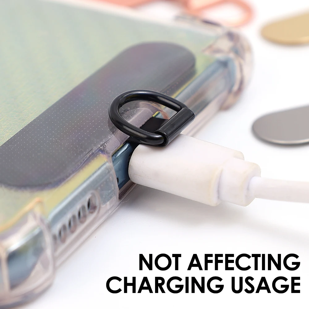 1/2PCS Universal Metal Phone Tether DYM Tab Ultra-thin Stainless Steel Replacement Phone Lanyard Straps Cards Hanging Cord Tab