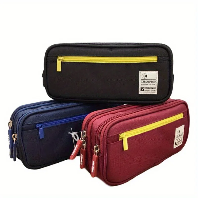 مقلمة ذات سعة كبيرة حقيبة تخزين عملية مقلمة مدرسية حقيبة أقلام صندوق مستلزمات مكتبية للطلاب