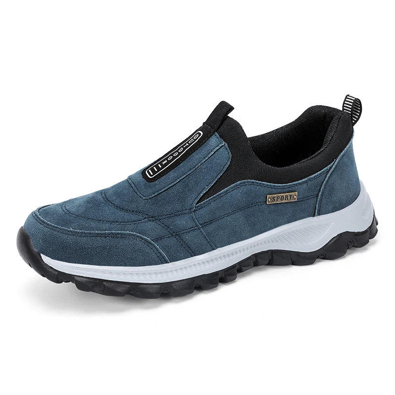 Sapatos masculinos de caminhada ao ar livre, calçados casuais, sapatos de caminhada respirável e antiderrapante, mocassins de inverno, novos