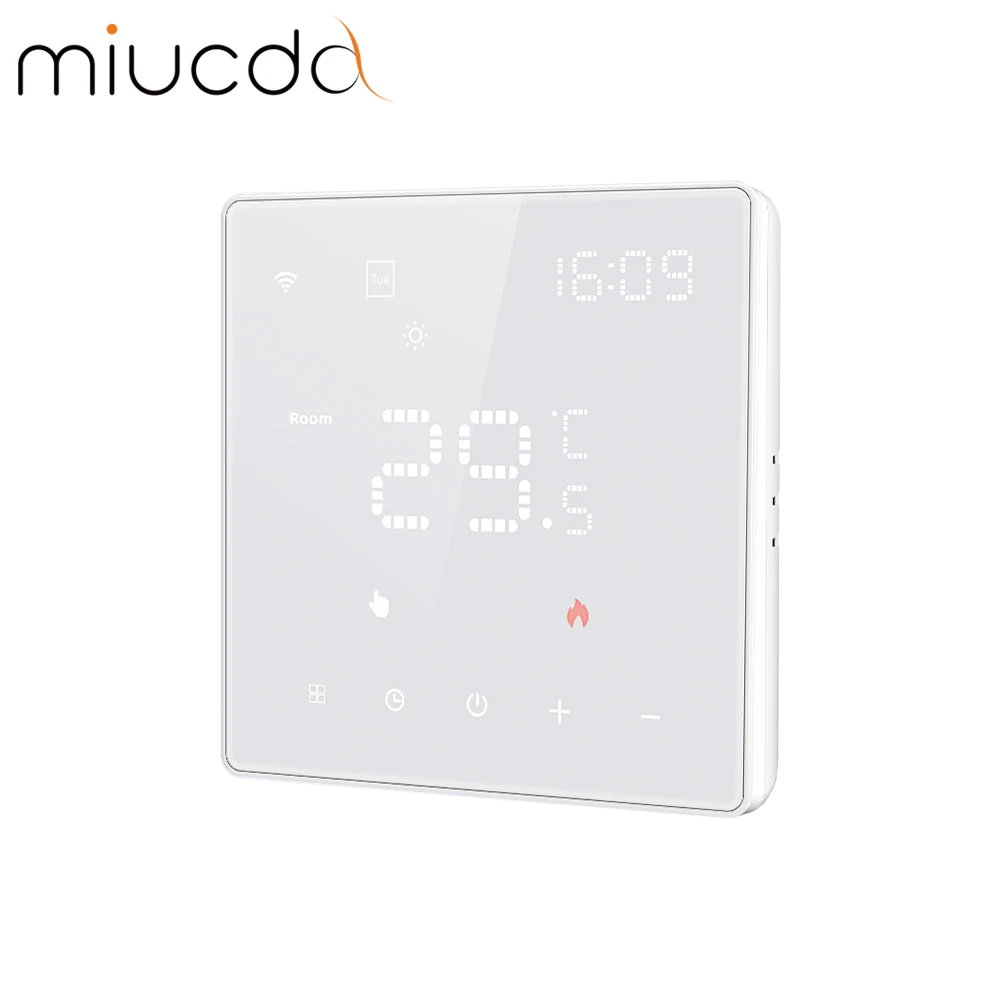 

Умный термостат MIUCDA Tuya Wi-Fi, регулятор температуры, электрическое отопление, водяное отопление пола, работает с Alexa Google Home