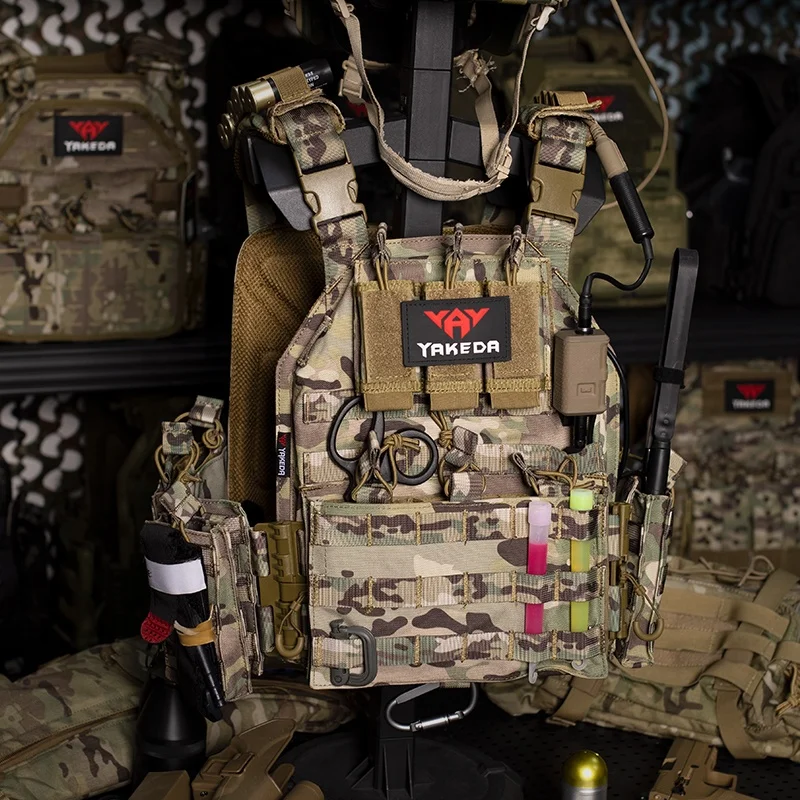 TLF Yakeda Chaleco Tactico Heavy  1000D Camouflage Molle Plate Carrier Tactical Vest for Men