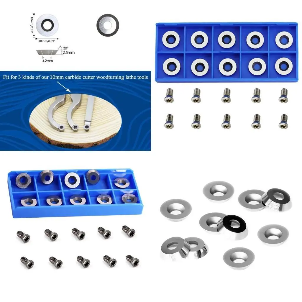 

652F 10 шт./компл., 12 мм вставки, фрезы, ножи RPMW1003MO VP15TF круглые сменные лезвия