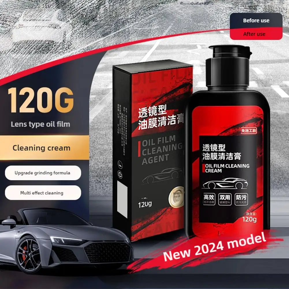 Auto Front Windshield Cleaning Decontamination Cleaning Polishing Cleaning Oil Lifting Car Film Maintenance Liquid Paste Wi R8D7