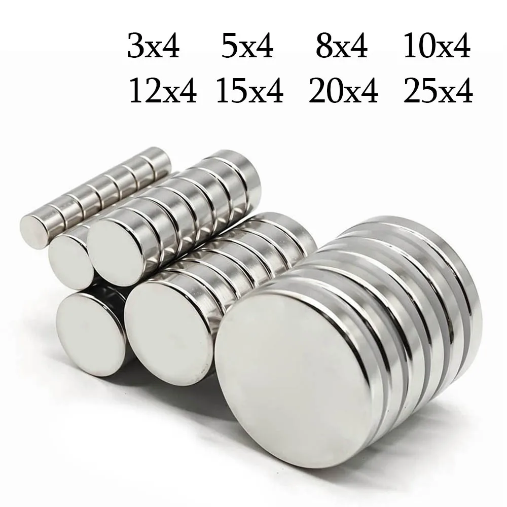 

Super Strong Round Neodymium Magnet Powerful Magnets N35 small Permanent Magnetic NdfeB Refrigerator Magnet 8x4 10x4 12x4 15x4mm