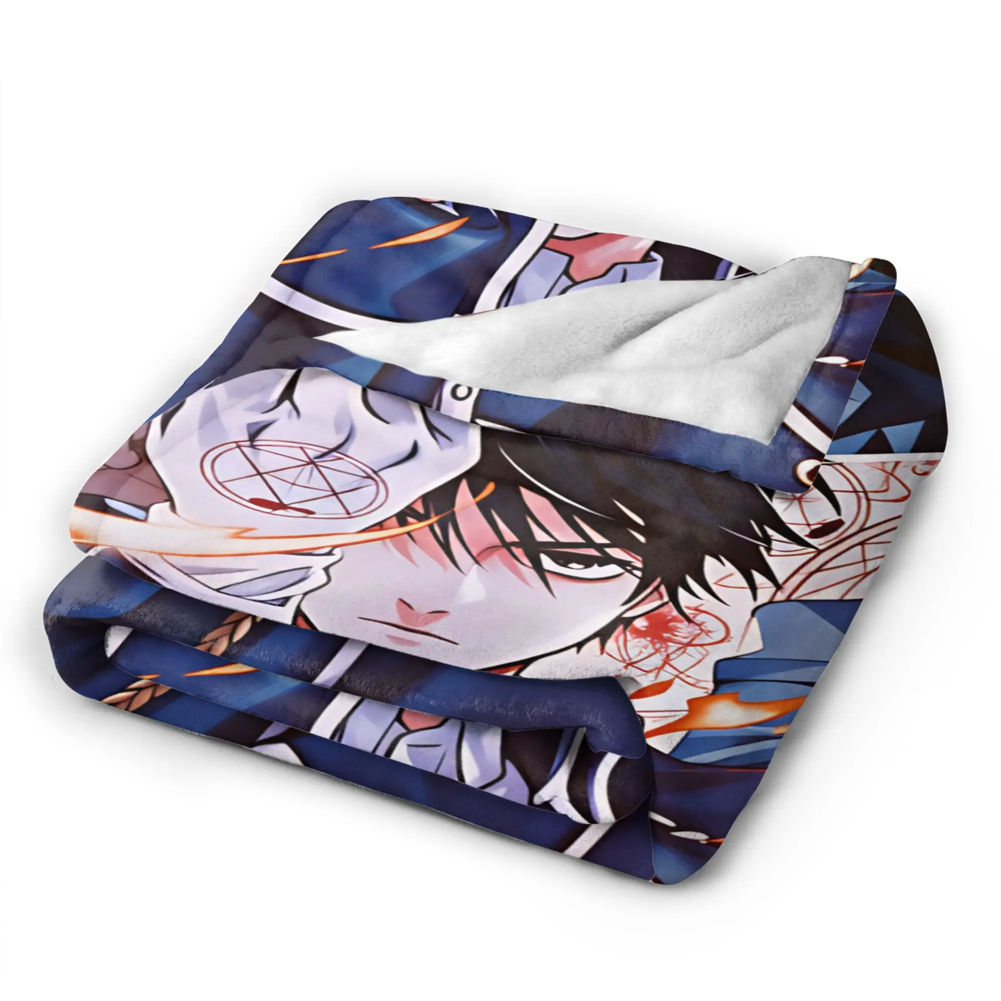 Roy Mustang Blanket Adults Girls Fullmetal Alchemists Flannel Throw Blanket For Sofa Home Super Soft Custom Quality Bedspread
