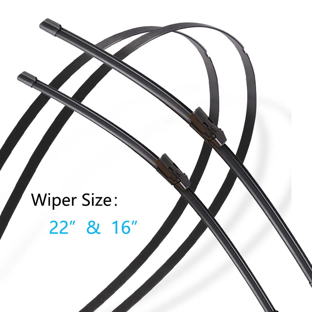 For Ford EcoSport 2013 2014 2015 2016 2017 Front Rear Wiper Blades Kit Cutter Window Boneless Frameless Rubber Car Accessories