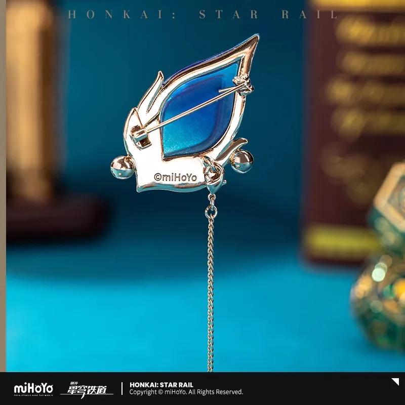 [Genuine] miHoYo Game Honkai Star Rail Aventurine Theme Series Brooch Metal Pendant Anime Costume Accessory Cosplay Xmas Gifts