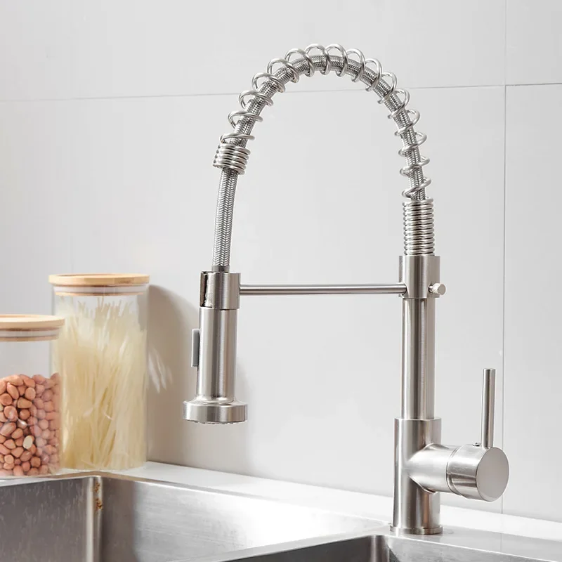 

For Robinet En Laiton Pour Évier De Cuisine, Chrome, , Modes Touristes, Buse, Eau Chaude Et Froide, Centre