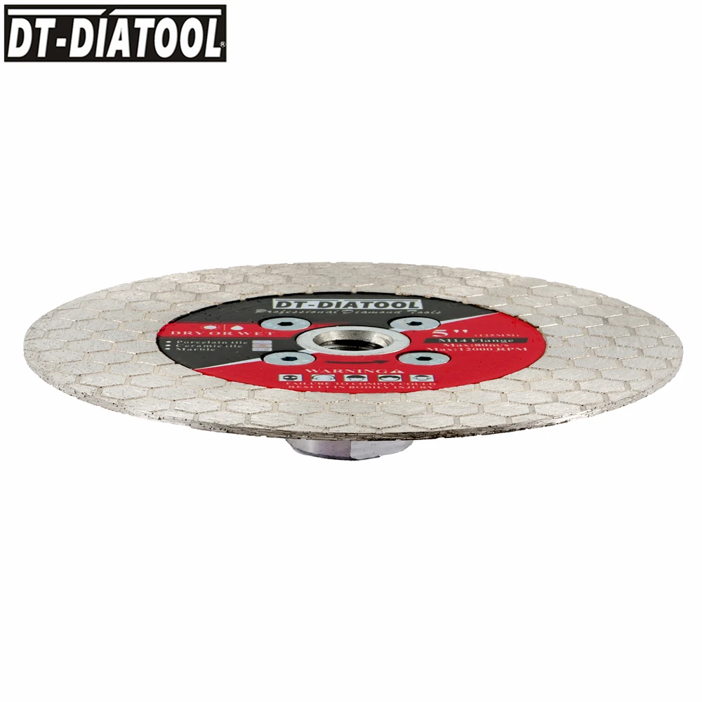 DIATOOL 1 buah 105/115mm Diamond Saw pisau pemotong cakram Gerinda roda gergaji pisau untuk keramik porselen ubin marmer M14