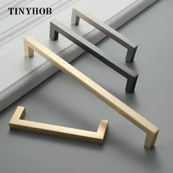 Long Handle Modern Minimalist Kitchen Furniture Cabinet Drawer Pull Gold Zinc Alloy Wardrobe Bedside Cabinet Locker Knob