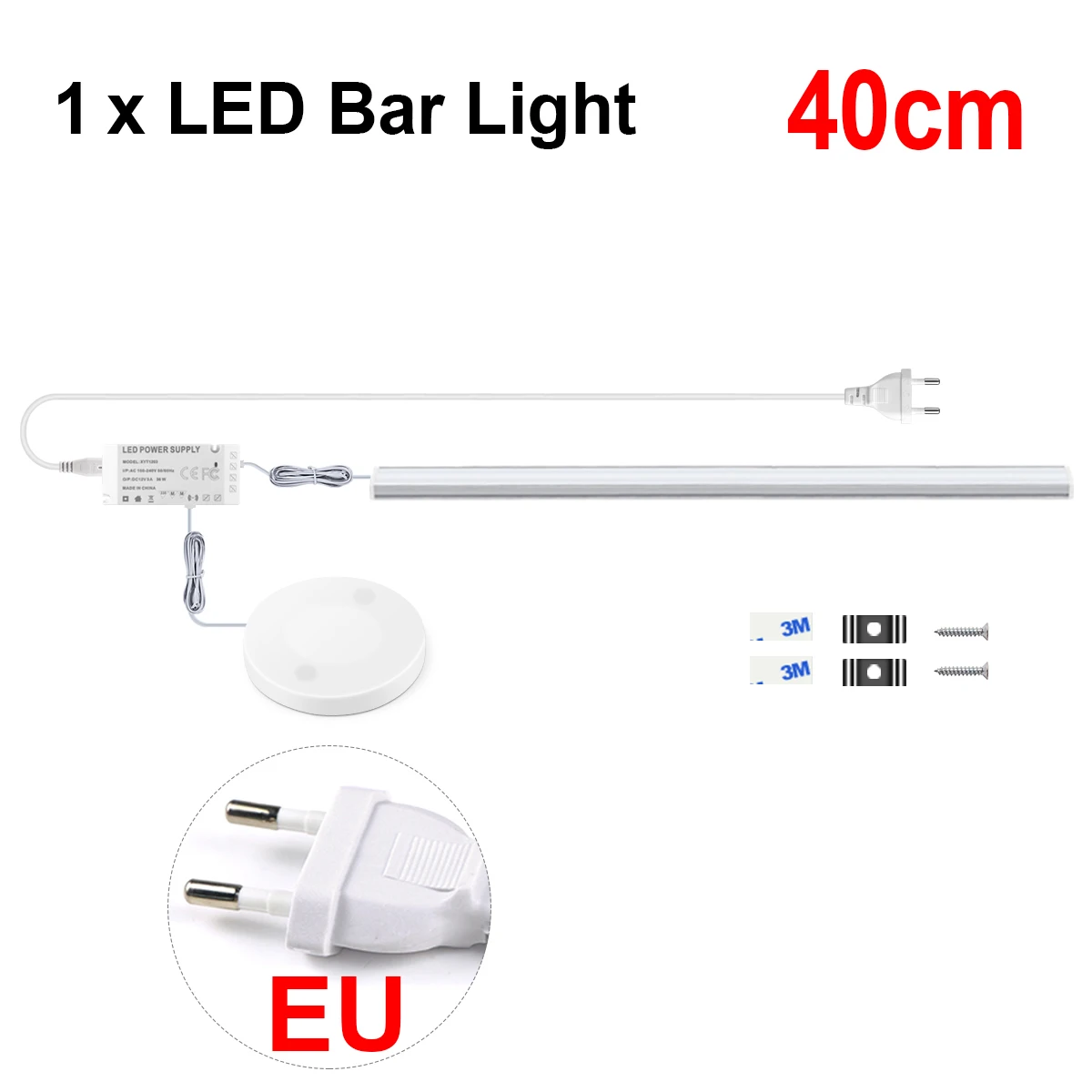 CHNAITEKE Handscan-Schalter, durchdringbar, Holz, Berührungssensor, dimmbar, LED, unter dem Schrank, Licht, Aluminium, Lampe, Zuhause, Kleiderschrank, Schrank, Dekoration 6