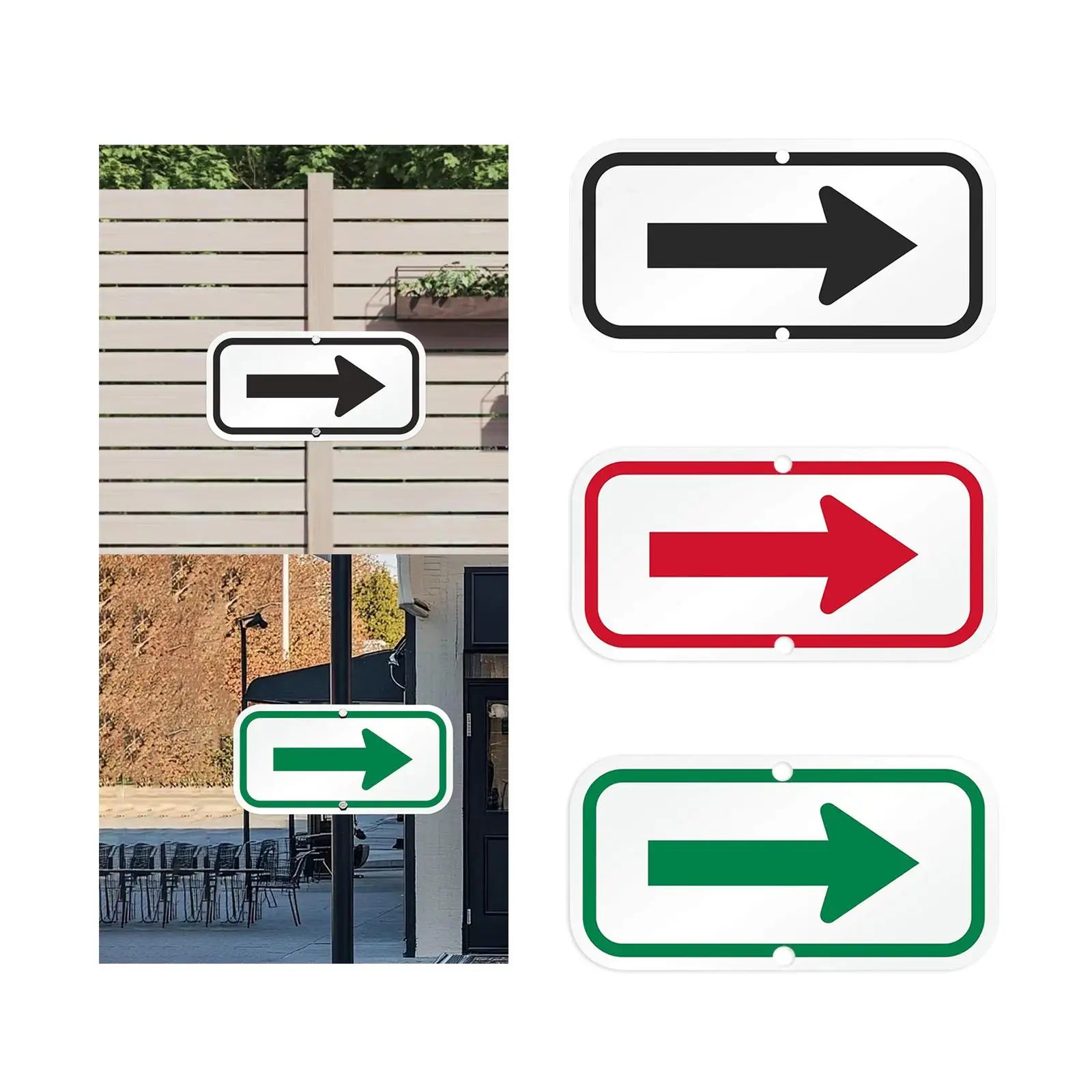 Reflective Sign Street Sign Reflective Arrow Sign Waterproof for Guiding Direction of Roads Arrow Directional Markers Arrow Sign