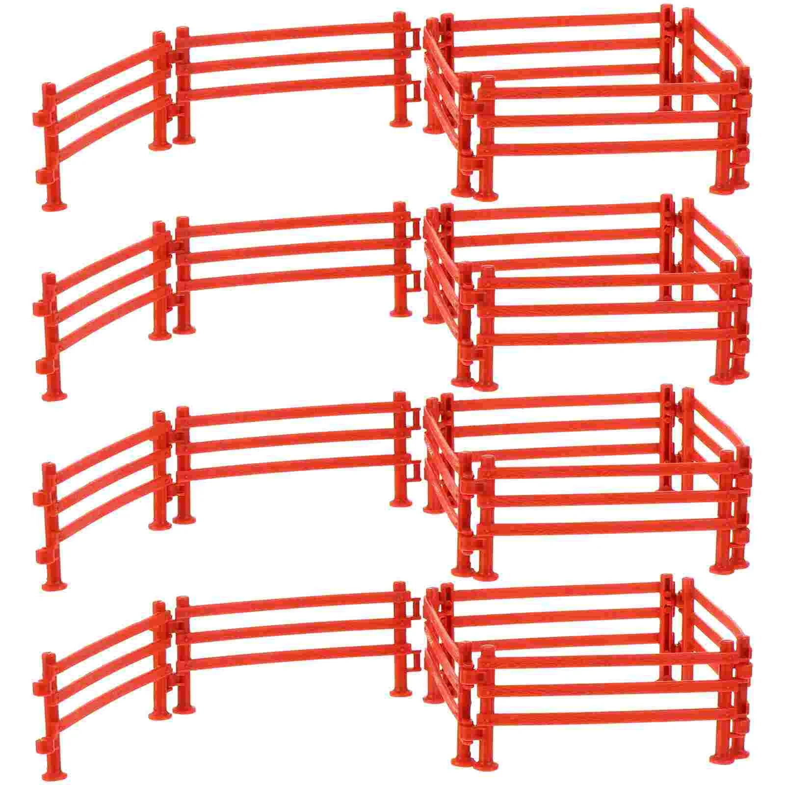 

50 Pcs Scene Fence Movable Simulation Animals Models Sand Table Fences Accessories Miniature Toys Plastic DIY