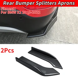 Car For BMW X1 F48 E84 2010-2022 Rear Bumper Splitters Aprons Trunk Lip Spoiler Canard Wing Diffuser Wrap Angle Protector ABS