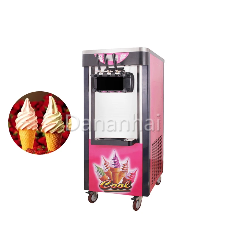 

Commercial Vertical Industrial Ice Cream Machine, Multiple Flavors Frozen Yogurt Machine