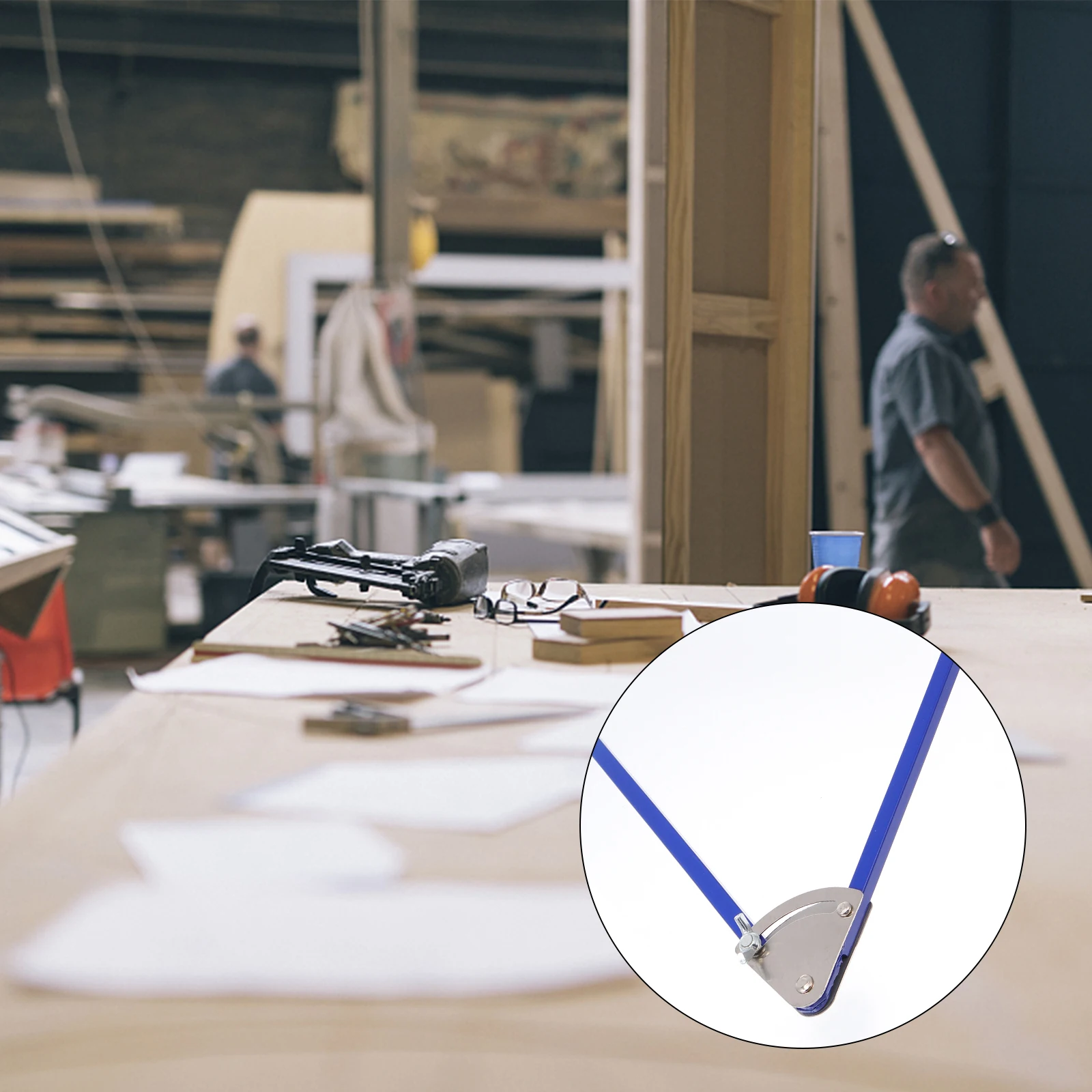 1Pcs Circular Marking Gauge Woodworking Alloy Bow Compass Accurate Adjustable Scribing Gauge for Carpenter Bench Worker