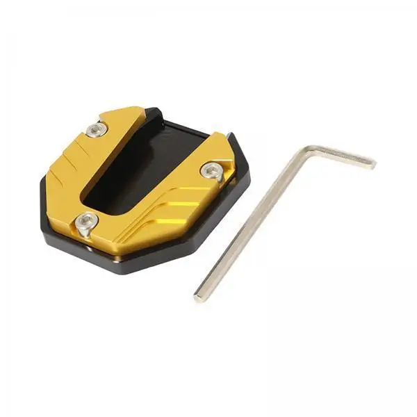 Motorcycle Kickstand Pad Extender Anti Slip Aluminum Alloy Side Stand Base Mat for Outdoor Floor Protection
