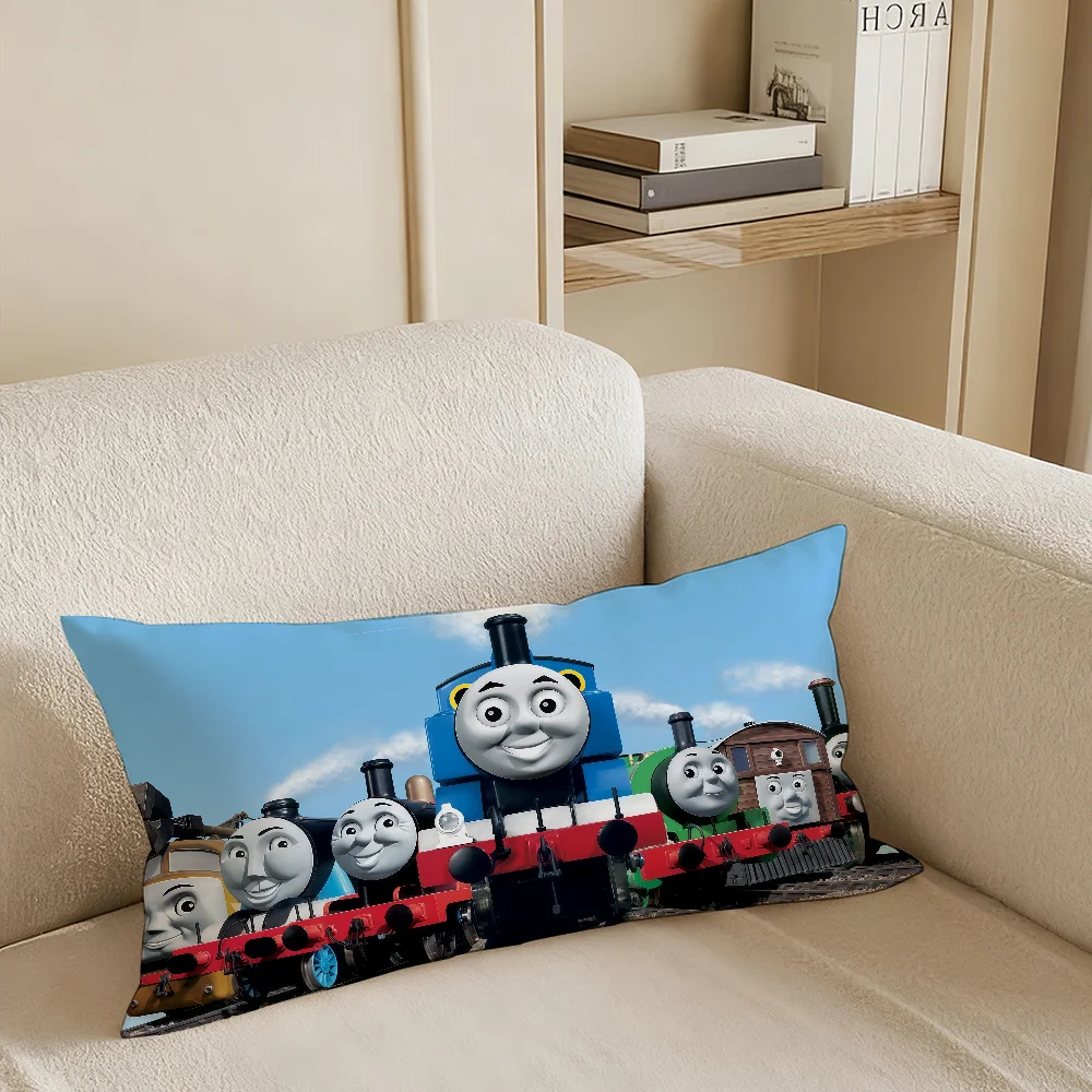 كيس وسادة كارتون T-Thomas and F-Friends مناسب لوسائد مستطيلة لتزيين المنزل وأريكة غرفة النوم والمكتب