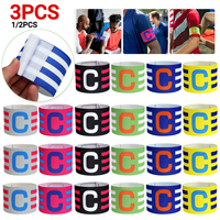 Soccer Player Captain Group Armband Adjustable Brazalete Capitan Band Breathable Stripe Arm Band Clear Icon for Football Captain