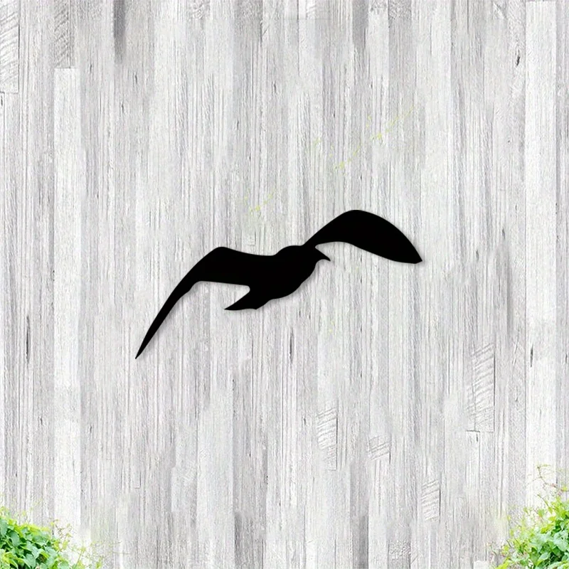 CIFBUY Metal Wall Art Minimalist Seagull Iron Decor Coastal Rustproof Mural For Port Restaurant Yacht Club Lounge Fisherman Gift