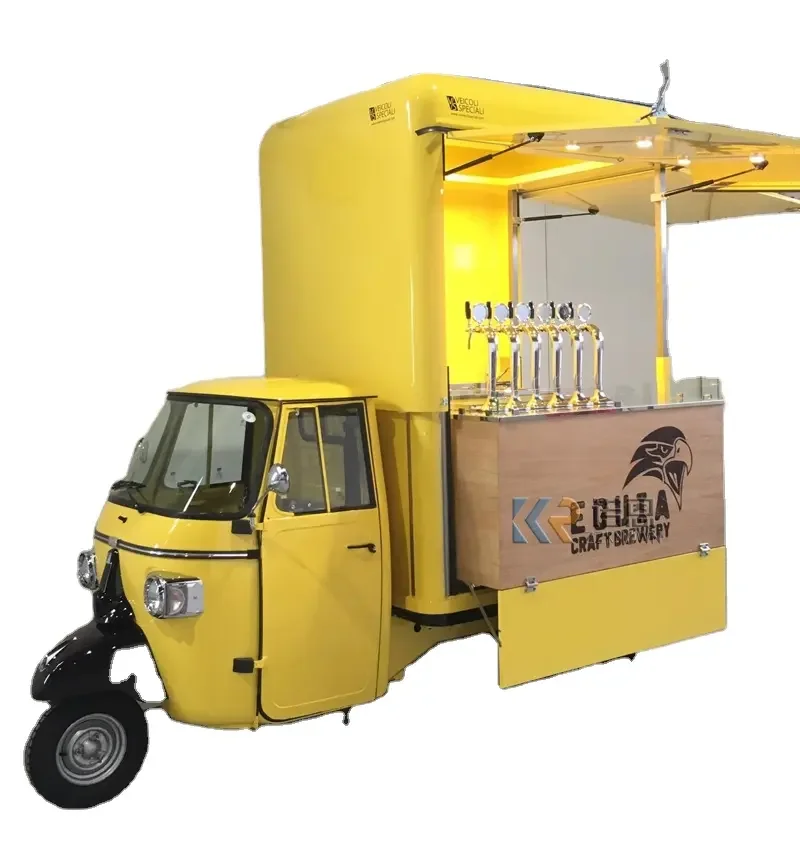 Ape Electric Food Truck Coffee Beer Dispenser Mobile Juice Cart Snacks Candy Bubble Tea Kiosk Stands Pizza Gelato Ice Cream Cart