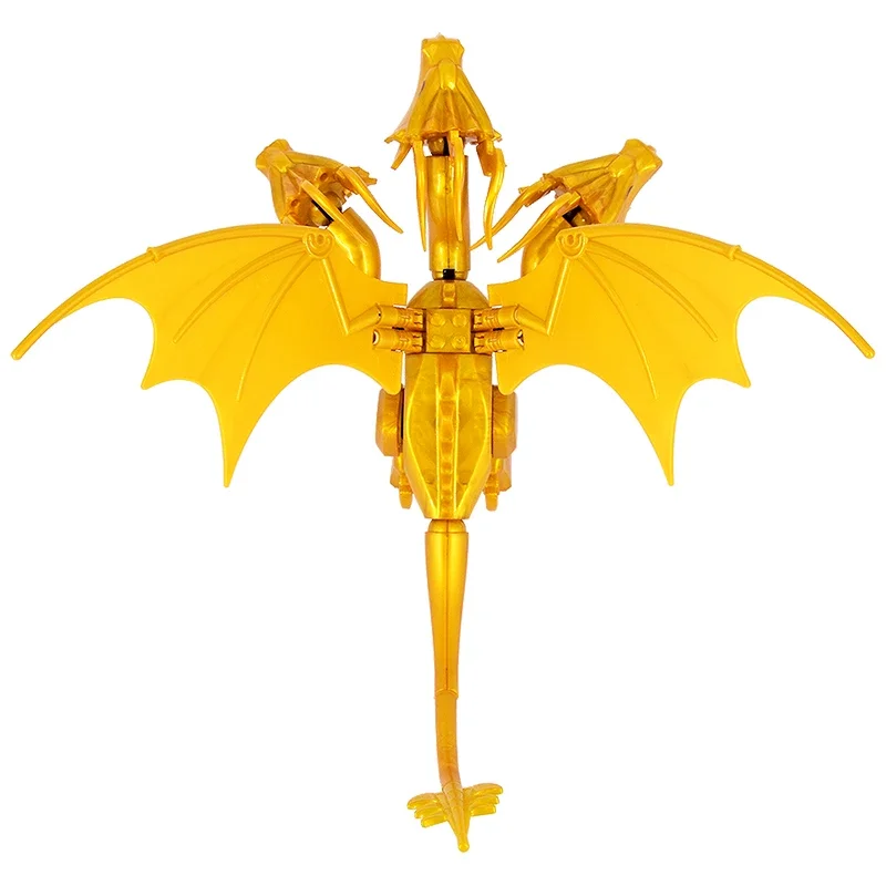 MOC 18cm GodAzillas King Ghidorah Three-headed Dragon Animals Model Action Figure Collection Monster Toy Children Birthday Gifts