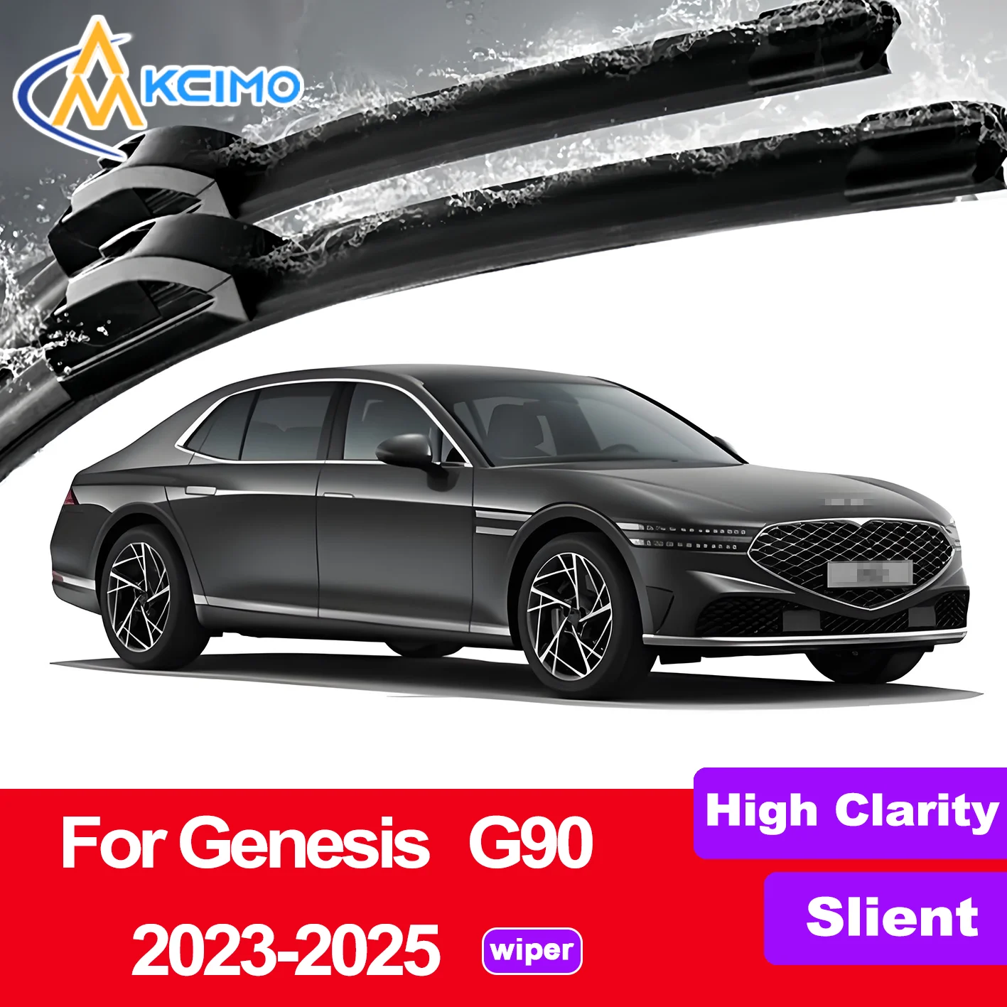 

2PCS HD Car Windscreen Wipers for Genesis G90 RS4 2023-2025 Front Windshield Auto Wipers Blade Accessories 2025 2024 2023 year