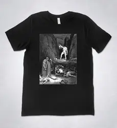 Gustave Dore t-shirt The Severed Head of Bertran de Born Speaks to Dante Divine Comedy Dante's Inferno engraving hess shirt