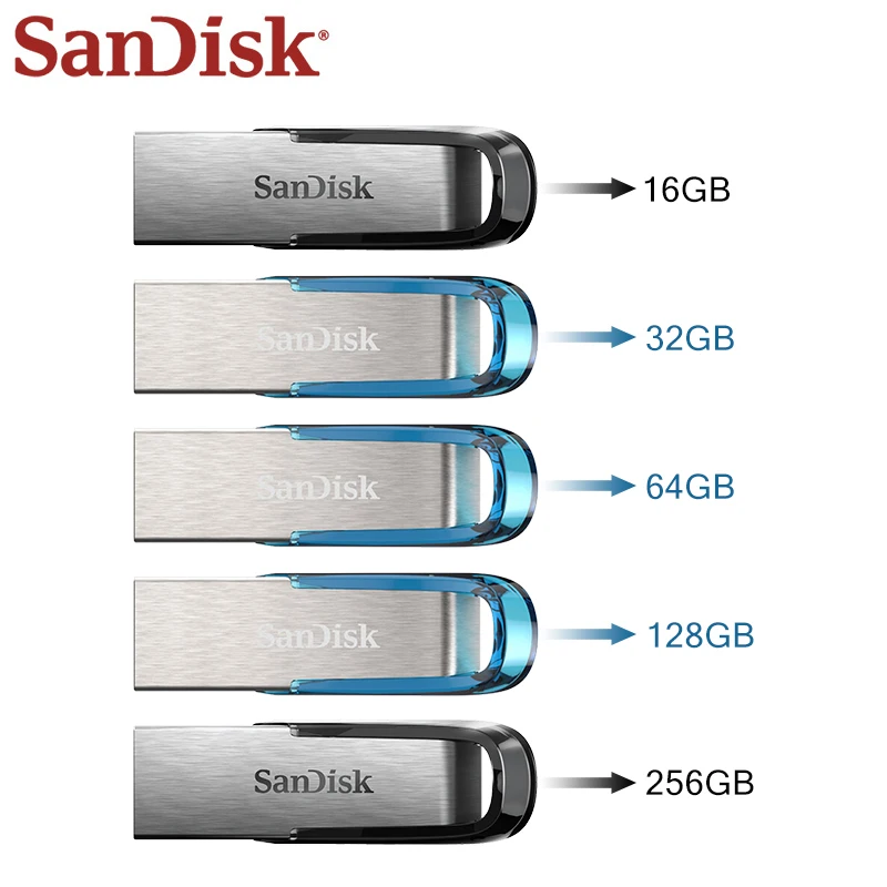 SanDisk-unidad Flash USB 100% de alta velocidad, Pen Drive CZ73 Ultra Flair, Kujing, 16GB, 32GB, 64GB, 3,0 GB, 128GB, 256GB, 512 Origin