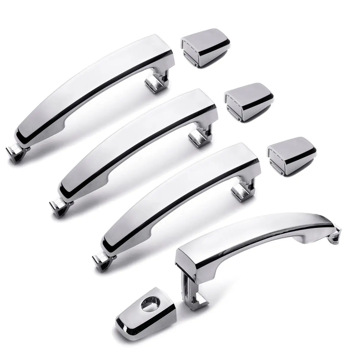 1/2/ pcs Car Front Left Right Rear Chrome ABS Door Outer Handle Covers For Chevrolet Captiva Sport Aveo Saturn 96468266