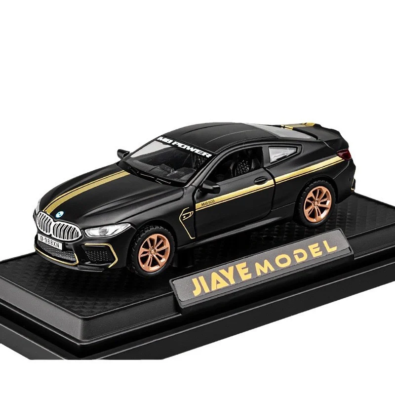 1:36 BMW M8 Legierung Auto Modell Simulation Tür zurückziehen Junge Metall Spielzeugauto Sammlung Ornament Auto Ornament