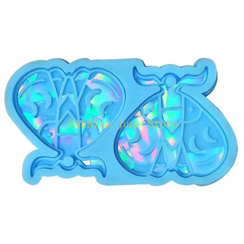 N5KA Butterfly Earrings Silicone Mold Ear Drops Crystal Epoxy Resin Mould
