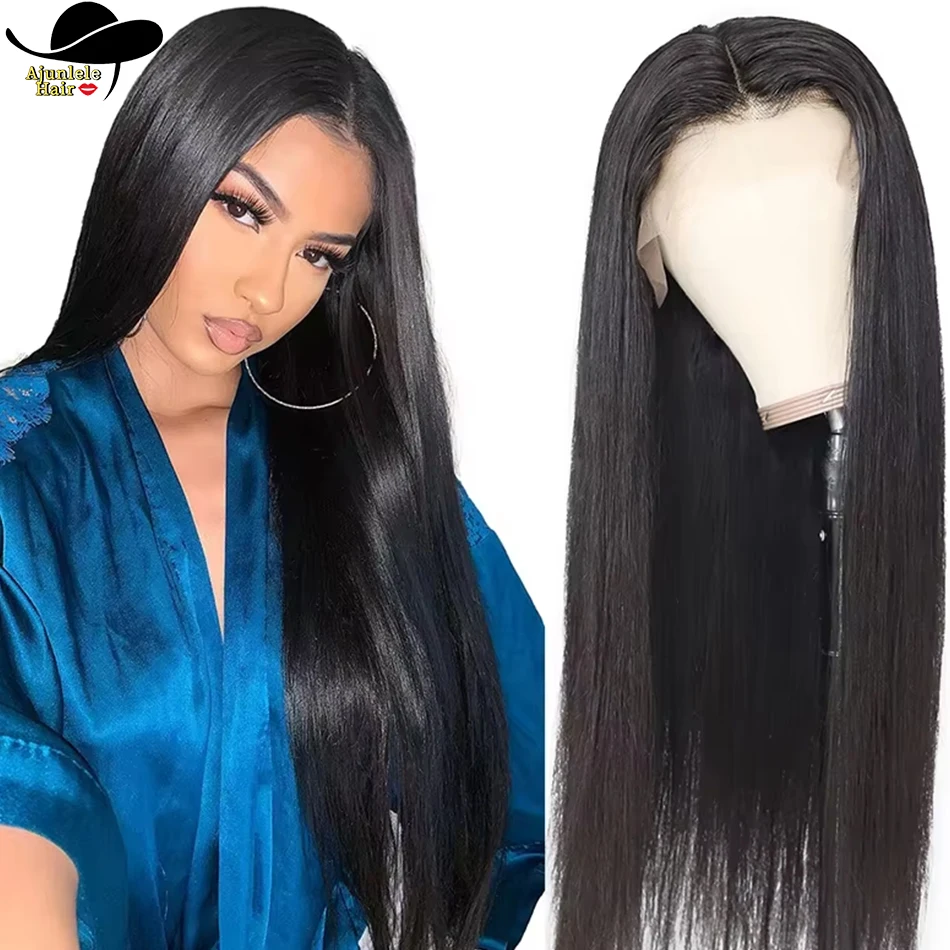 

Straight Wig 13x4 Transparent HD Lace Frontal Wig Straight Peruvian Hair 4x4 Lace Closure 100% Remy Hair Wig For Black Women